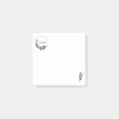 Blume Bird Personalisiert Post-it Klebezettel (Vorderseite)