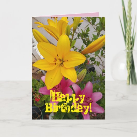 Blume Birthday Card Karte (Vorderseite)