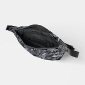 Blume Black and Gray Dahlia Bauchtasche (Offen)