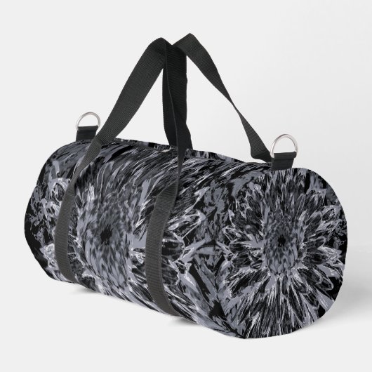 Blume Black and Gray Dahlia Duffle Bag (Linke Seite)