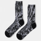 Blume Black and Gray Dahlia Socken (Linkes Detail)