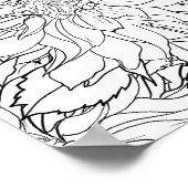Blume Black and White Dahlia Poster (Ecke)
