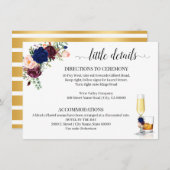 Blume-Blase und Bourbon-Umschließkarte Begleitkarte (Vorne/Hinten)