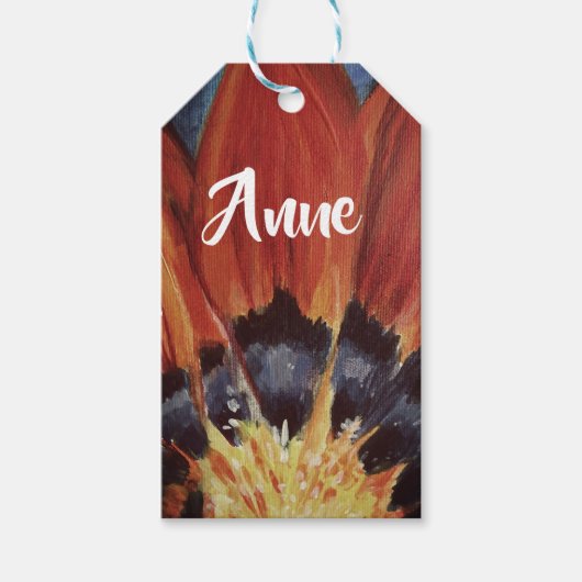 Blume-Blätter Art Custom Gift Tag Geschenkanhänger (Vorderseite)