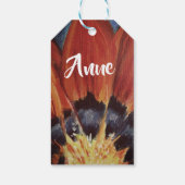 Blume-Blätter Art Custom Gift Tag Geschenkanhänger (Rückseite)