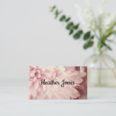 Blume Blätter delikate hellrosa Foto Kunst Visitenkarte (Stehend Vorderseite)