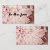 Blume Blätter delikate hellrosa Foto Kunst Visitenkarte (Vorne/Hinten)