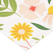 Blume & Blätter Gartenmuster Großer Tischläufer (Ecke)