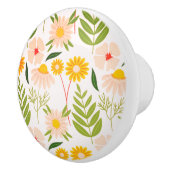 Blume & Blätter Gartenmuster Keramikknauf (Rechts)