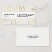 Blume Blätter Illustration Visitenkarte (Vorne/Hinten)