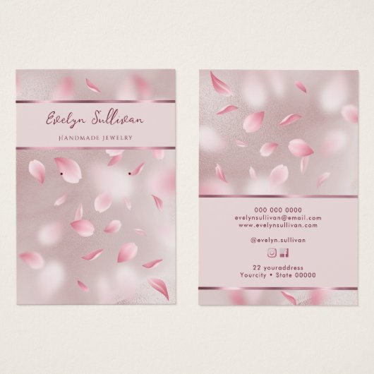 Blume Blätter Imitate Folie Schmuck Display Karte (Vorne & Hinten)