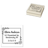 Blume Blätter rahmen handgefertigten individuelle  Gummistempel (Stempel)