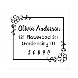 Blume Blätter rahmen handgefertigten individuelle  Gummistempel