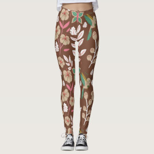 Blume, Blätter, Schmetterlinge, nahtlos, ohne Blum Leggings