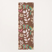 Blume, Blätter, Schmetterlinge, nahtlos, ohne Blum Yogamatte (Vorderseite)