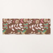 Blume, Blätter, Schmetterlinge, nahtlos, ohne Blum Yogamatte (Vorderseite (Horizontal))