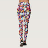 Blume, Blätter und Gestaltung Leggings (Rückseite)