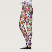 Blume, Blätter und Gestaltung Leggings (Links)