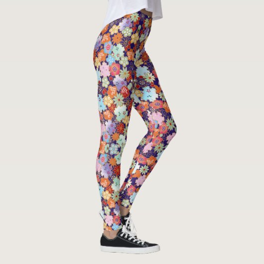 Blume, Blätter und Gestaltung Leggings (Rechts)