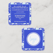 Blume BLAU BUSINESS COMPANY LOGO Quadratische Visitenkarte (Vorne/Hinten)