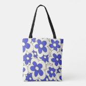 Blume blau drucken tasche (Rückseite)