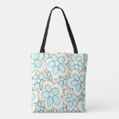 Blume blau drucken tasche (Rückseite)