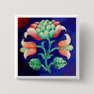 BLUME "BLAU GREEN FLORAL" BUTTON