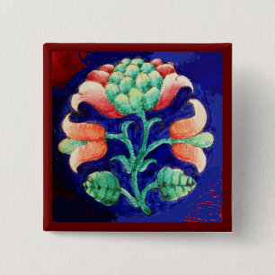 BLUME "BLAU GREEN FLORAL" BUTTON