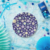 Blume blau pappteller (Party)
