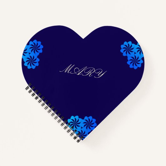 Blume Blau Personalisiert Notizblock (Vorderseite)