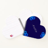 Blume Blau Personalisiert Notizblock (Innenseite)