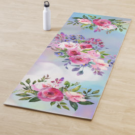 Blume Blau Pink Yoga Mat Yogamatte