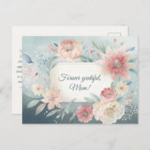 Blume Blau Postkarte (Vorne/Hinten)