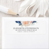 Blume Blau und Pfirsichfarben Elegant (Insitu)