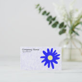 Blume - Blau Visitenkarte (Stehend Vorderseite)