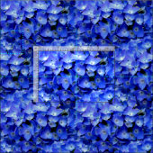 Blume Blaue Hydrangea-Pflanze Muster-Vorlage Stoff (Kachel)