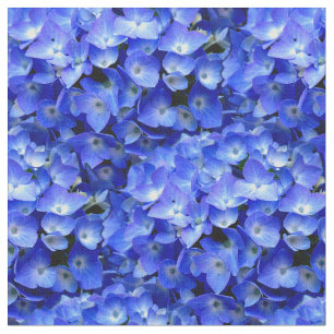 Blume Blaue Hydrangea-Pflanze Muster-Vorlage Stoff
