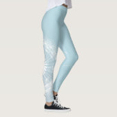 Blume-blaue Leggings (Rechts)