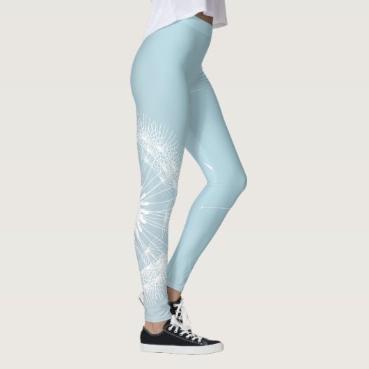 Blume-blaue Leggings (Rechts)