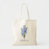 Blume Blauer Delphinium Tragetasche (Vorne)
