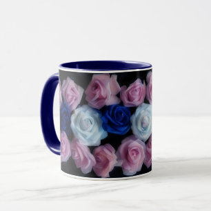 Blume Blauer Rosen Tasse