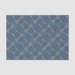 Blume, blauer und grauer Blumenmuster, rustikal Seidenpapier