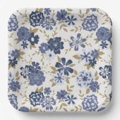 Blume Blauer Weintraum Botanisches Ereignis Pappteller (Vorderseite)