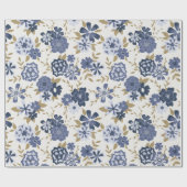 Blume Blauer Weintraum Botanisches Geschenk Geschenkpapier (Flach)