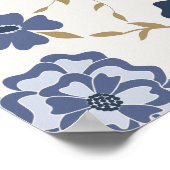 Blume Blauer Weintraum Kunstdruckerei Poster (Ecke)