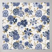 Blume Blauer Weintraum Kunstdruckerei Poster (Vorne)