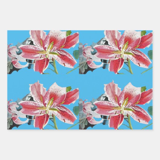 Blume Bléal Lilies Geschenkpapier Set (Vorderseite 3)