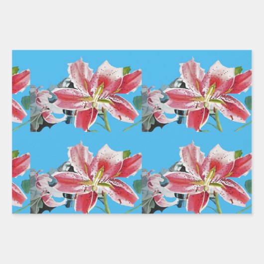 Blume Bléal Lilies Geschenkpapier Set (Vorderseite)