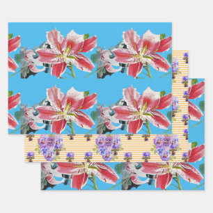 Blume Bléal Lilies Geschenkpapier Set