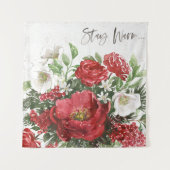 Blume Bleibe Warm - Urlaub Wandteppich (Vorderseite (Horizontal))